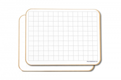 Grid 9" x 12" x 1/8" Student Lap Board with Light Gray .75 in x .75 in Grid Pattern, Side 1: Print, Side 2: Blank Dry Erase Surface