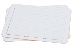 9’’ X 12’’ Line Graph Lap Board, Double Sided, Side 1: Print, Side 2: Blank Dry Erase Surface