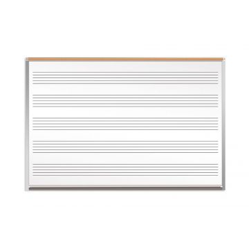 OptiMA® Great White® Magnetic Music Staff Boards with Map Rail