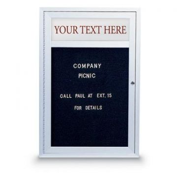 Outdoor Enclosed Letter Boards with Header