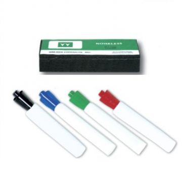 Set of 4 Assorted Dry Erase Markers and Eraser