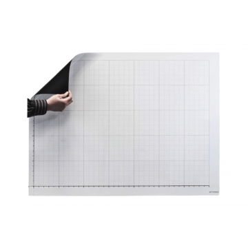 30" T x 45.25" W Dry Erase Linear Graph Magnet, Black X and Y Axis, Ghost grid, Magnet with clear dry erase coating, Comes with black marker and Opti-Wipe
