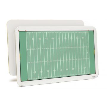 11” X 17” X 1/8” Football Opti-Print Sports Lap Board, Side 1: full football field, Side 2: blank dry erase surface