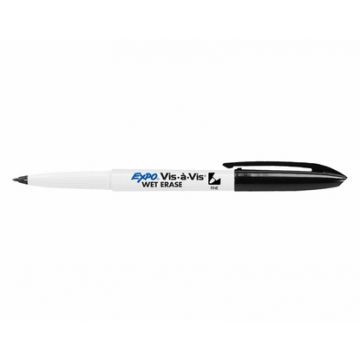 Black Single Expo Vis-a-Vis Wet Erase Marker Fine Point