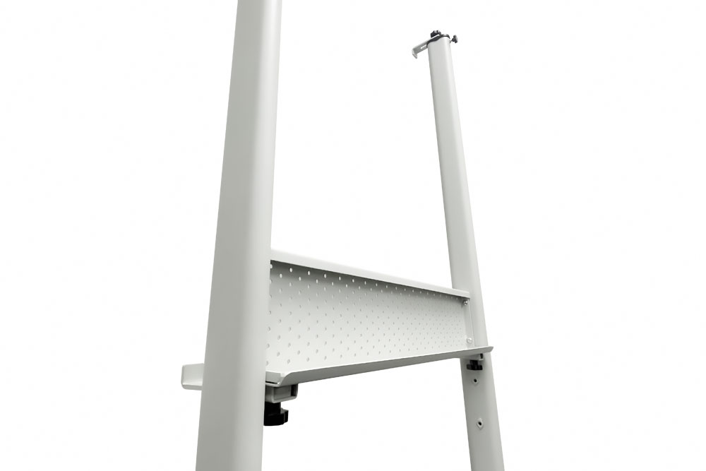 marker tray on the genius mobile whiteboard stand